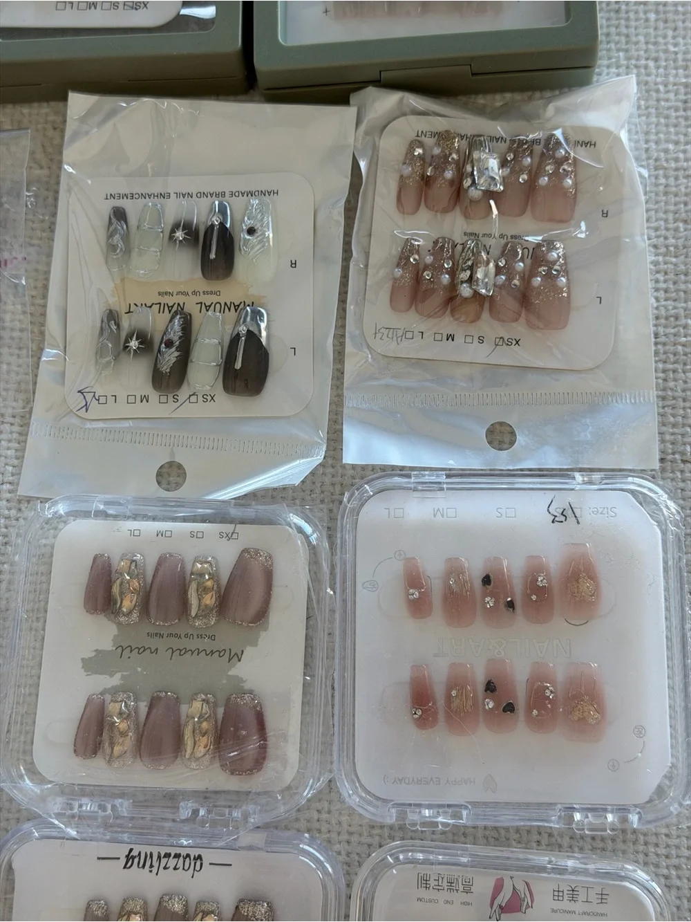 22 New Press-On Nail Sets Bundle XS | Cute Nail Art Collection